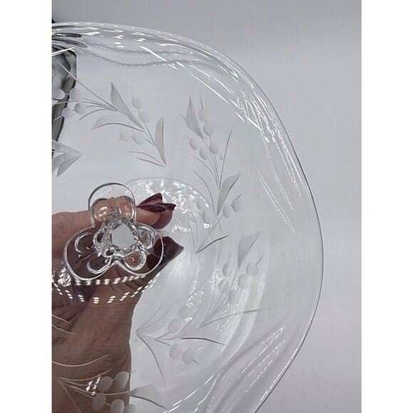 Vtg. Fostoria Cynthia Etch Coronet Comport 5" tall - Picture 4 of 11